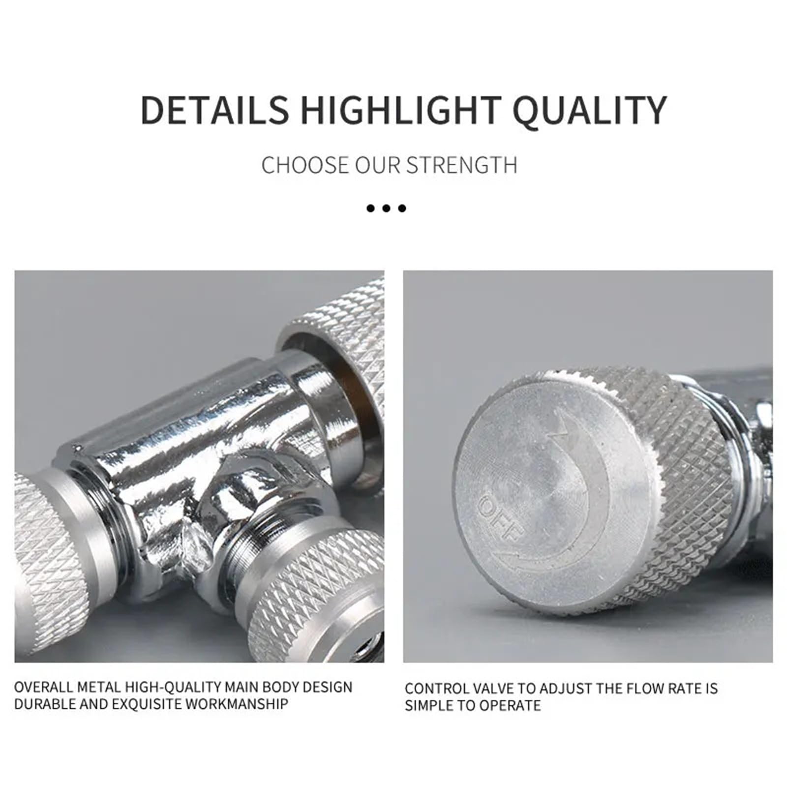 Regulador de válvula aguja compatible con tubo especial CO2 4 x 6 mm for sistema acuario. Ajuste fino dióxido carbono(W00-01A-single head)