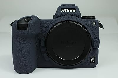 Z6/Z7 II Case, BolinUS Fullbody Ultra-Thin Lightweight Rubber Soft Silicone Housing Case Bag Cover for Nikon Z6 II/Z7 II (Blue)
