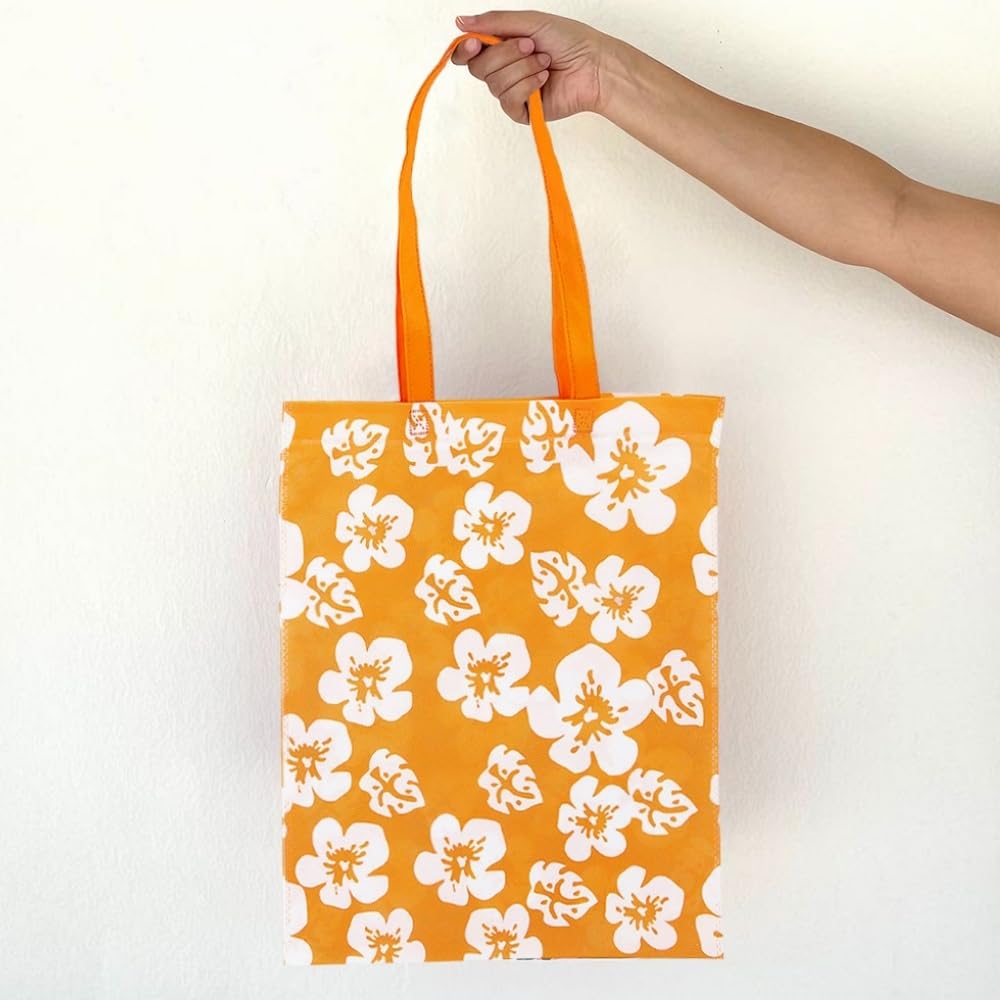 Fun Express Zestaw 12 dużych toreb na zakupy z hibiskusem hawajskim Luau na imprezę przy basenie, Wielokolorowy, Large