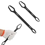2-Piece Universal Adjustable Wrench Set, Double-End Multi-Function Spanner for 3–24mm Nuts, Chrome Vanadium Steel, Space-Saving Hand Tool Kit (150mm & 220mm)