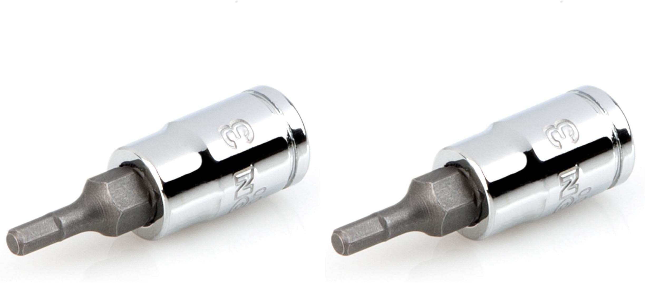 TEKTON 1/4 Inch Drive x 3 mm Hex Bit Socket | SHB03200 (Pack of 2)