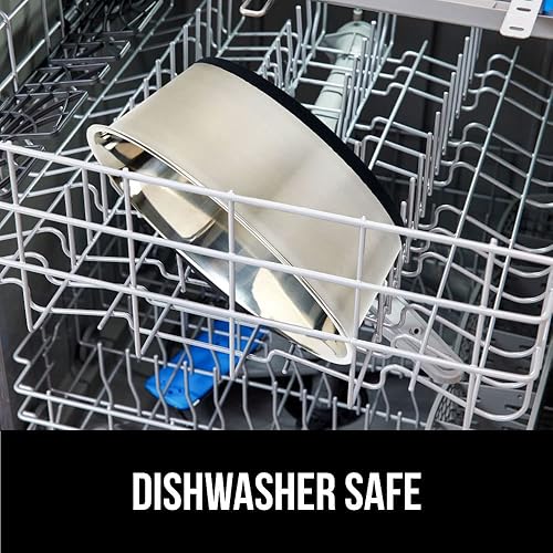 Vista 33 de GORILLA GRIP Juego de 2 cuencos para perros, con capacidad para 8 tazas (64 onzas líquidas), cuenco de metal resistente para alimentos y agua