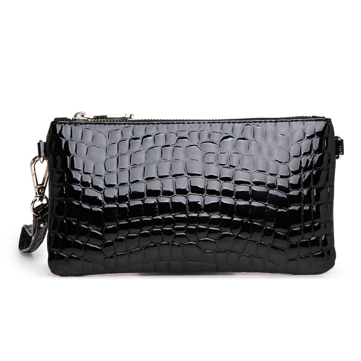 Genuine Leather Wristlet Clutch Crossbody Wallet Purse for Women