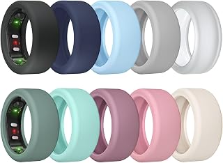 MAKCPOIMER 10 Pack Ring Cover for RingConn Gen 2, Elastic Silicone Ring Protector for RingConn Gen 2 Air Working Out Acces... Price In India