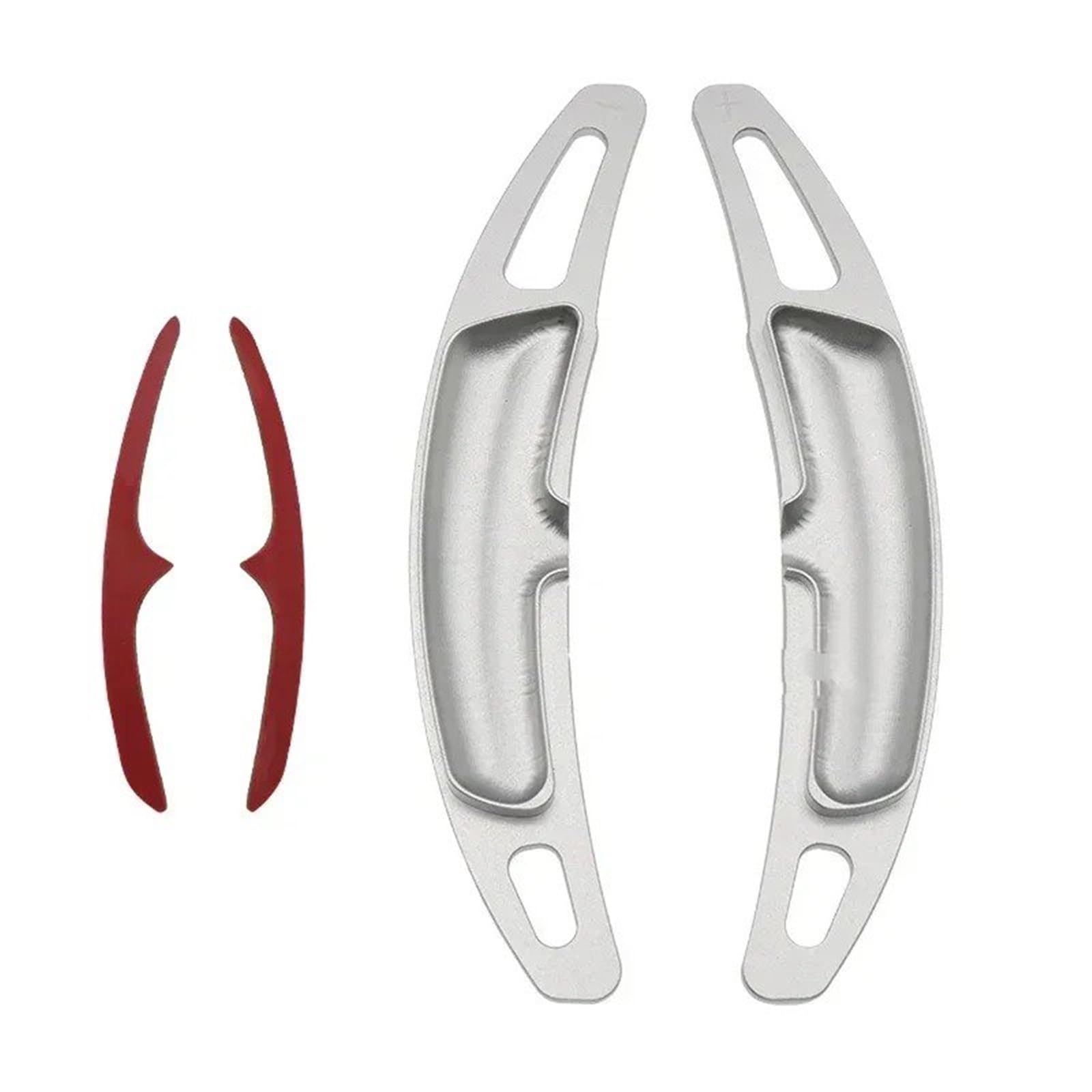 Yakisa Silver Paddles Shift For Macan For Panamera For Cayenne 911 For 718 918 Car Steering Wheel Shift Paddle Gear Extend Shifters Sticker Paddle Shifter(Silver)