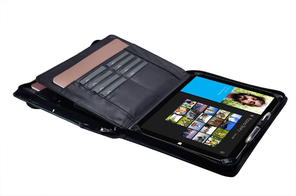 iCarryAll New Surface Go Organizer Folio Case, Zipper Portfolio for Letter / A4 Paper, New Surface Go