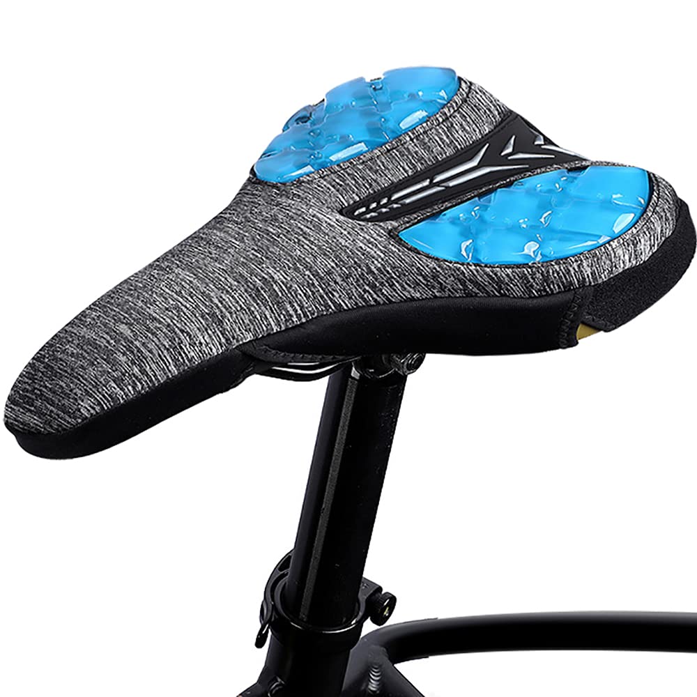 Bike Seat Cushion Bicycle Phone Mount Phone Holder Saddle for Spin Stationary Cruiser Bike Mountain Road Bike Motorcycle Outdoor Cycling