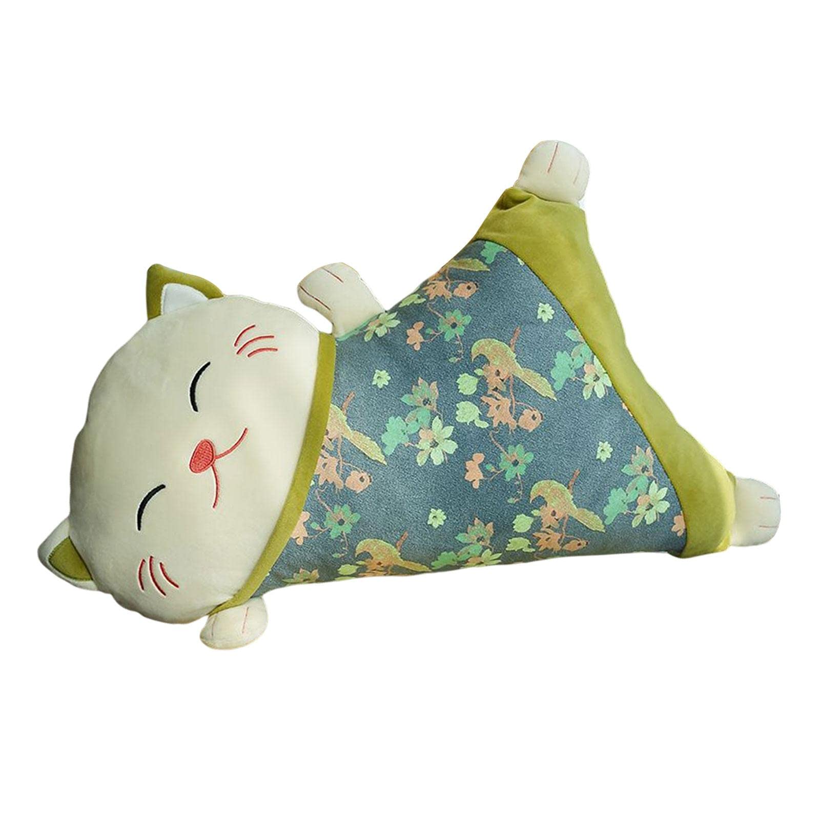 Coussin de dos chat chanceux Colcolo vert polyvalent canapé et photo