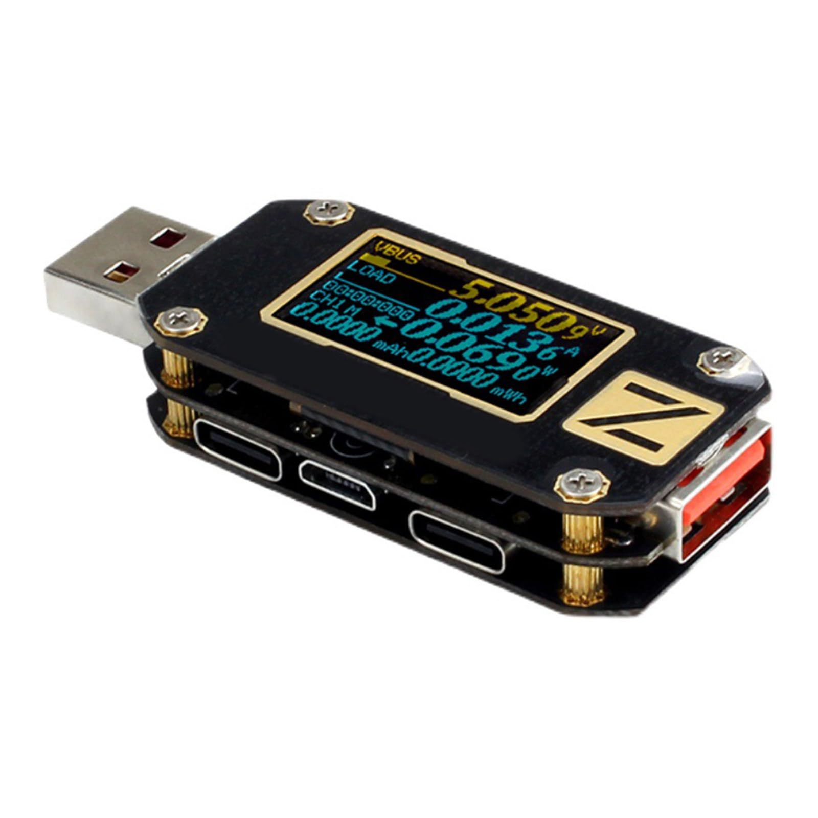 Kompakter USB PD Tester mit mehreren Funktionen USB Testgerät Unverzichtbares Werkzeug Leichtgewichtig für die Elektroniktechnik Spannungsstrom Leistungserkennung Vielseitiges PD Testgerät