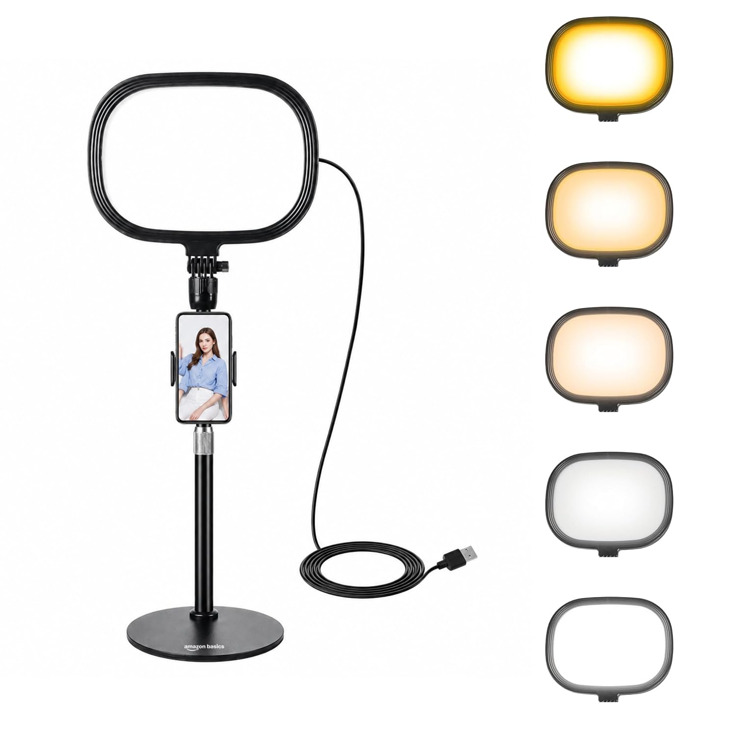 Amazon Basics Slab Video Light | Adjustable LED Video Light with 5 Color Temperatures (3200K–5600K), 1455 Lumens, 120 LEDs & Extendable Stand | Photography, Streaming & Content Creation-image-35