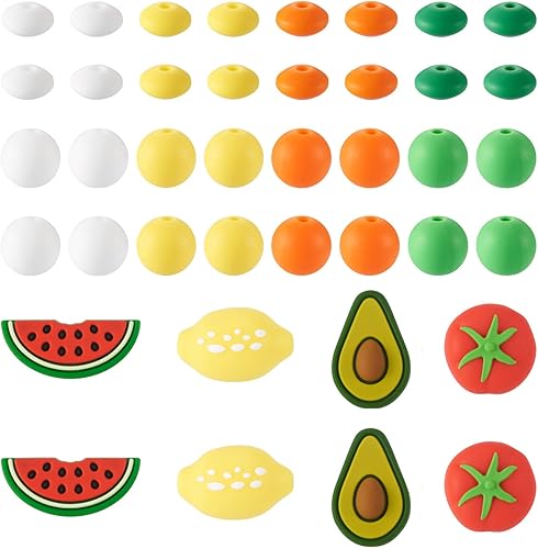 Miniatura 8 de Crafans 10 cuentas de silicona con forma de dona, cuentas focales de 0.866 pulgadas, cabujones kawaii, lindos adornos de donas falsas, cuentas