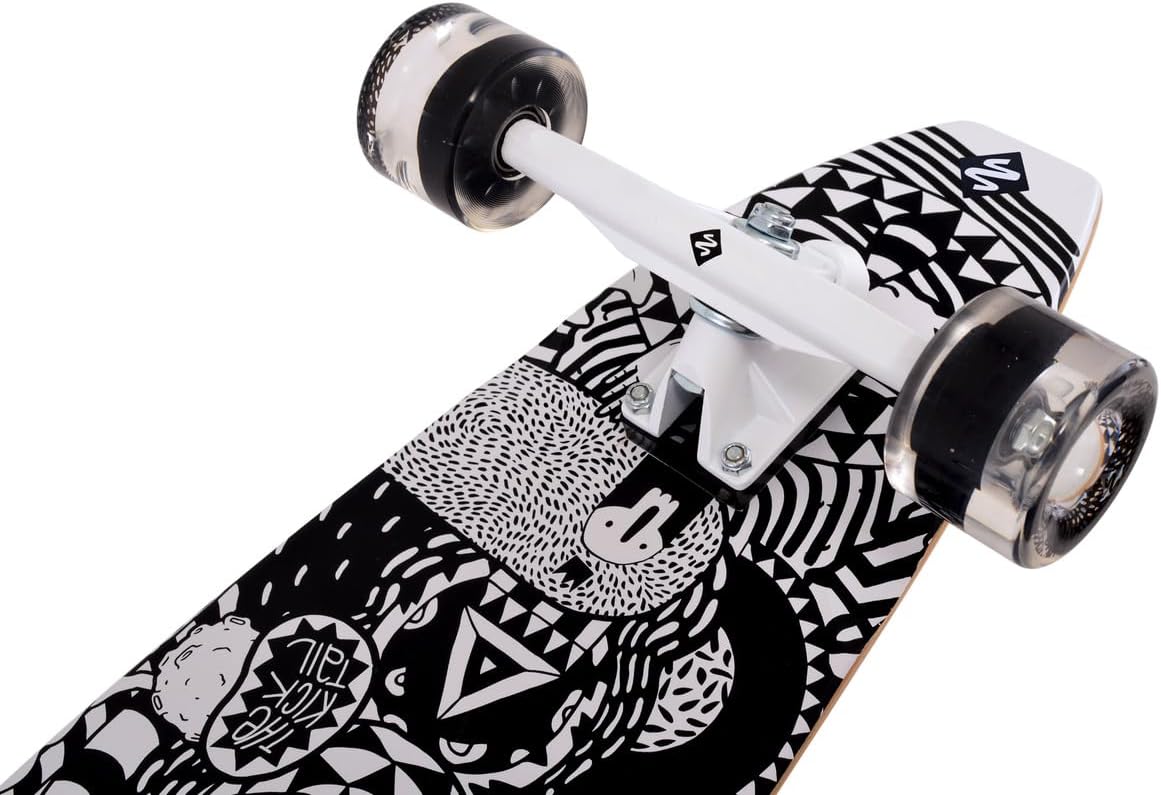 Streetsurfing None Street Surfing Kicktail Rumble Board, Black, 91 cm