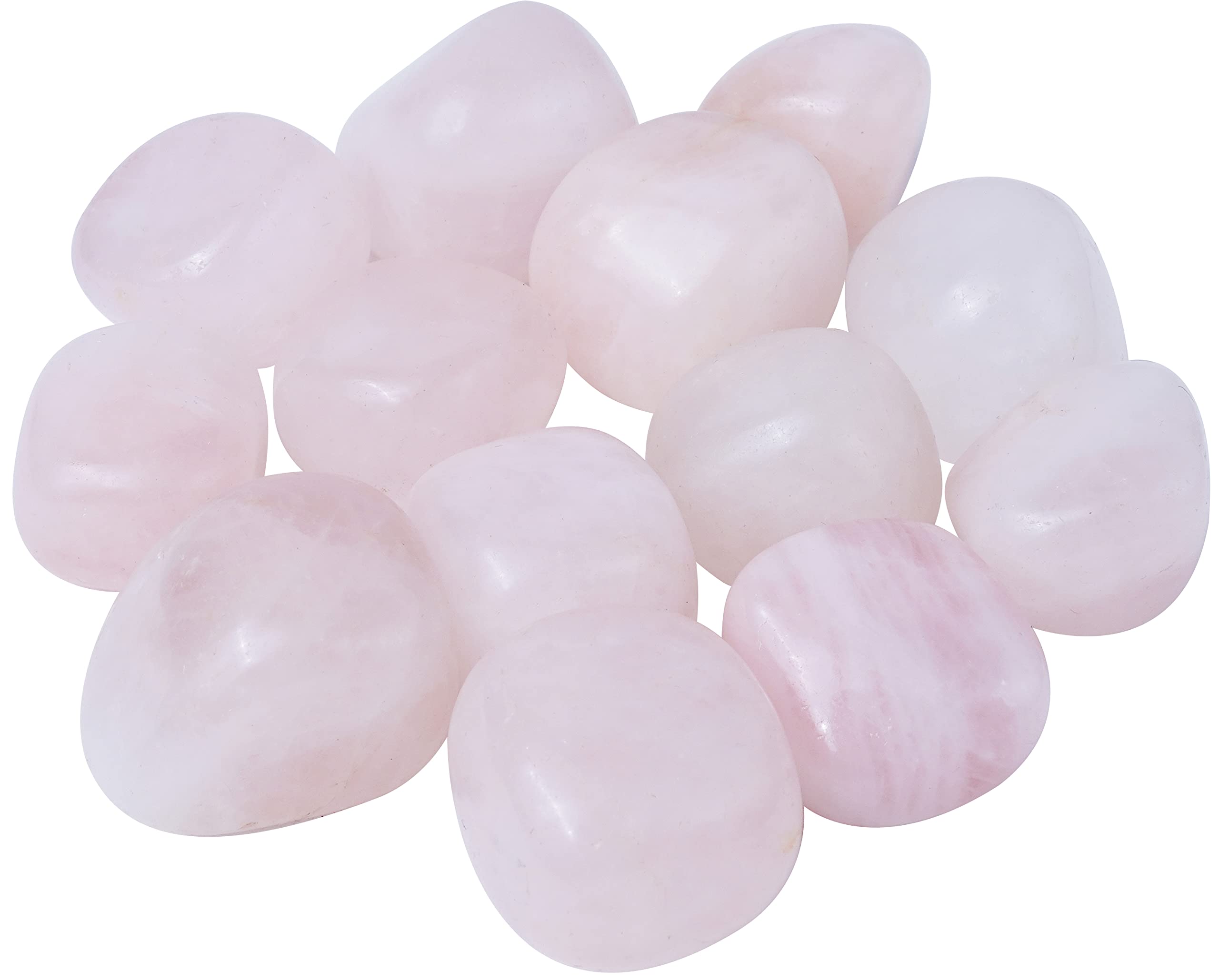 ZAICUS Rose Quartz Tumbled Stones & Crystals Bulk Set - 13 Pieces for Chakra & Reiki Healing - Polished Gemstones for Crystal Healing, Jewelry, Home & Office Decor-image-47