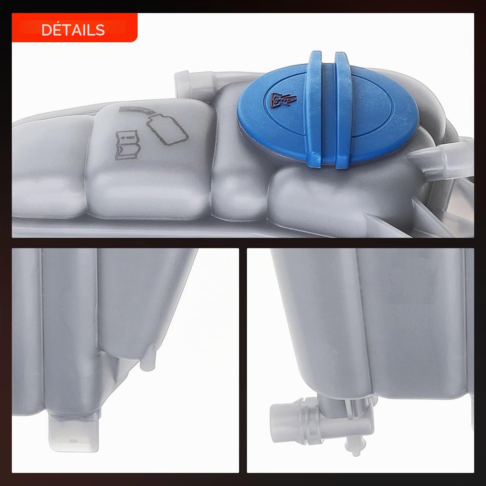 Frankberg Vase d'expansion du liquide de refroidissement 8K0121405E | Compatible avec: A4 Avant 8K5, A4 Allroad 8KH, A5 Sportback 8TA, A5 8T3, Q5 8RB, A4 8K2, A5 Cabriolet 8F7