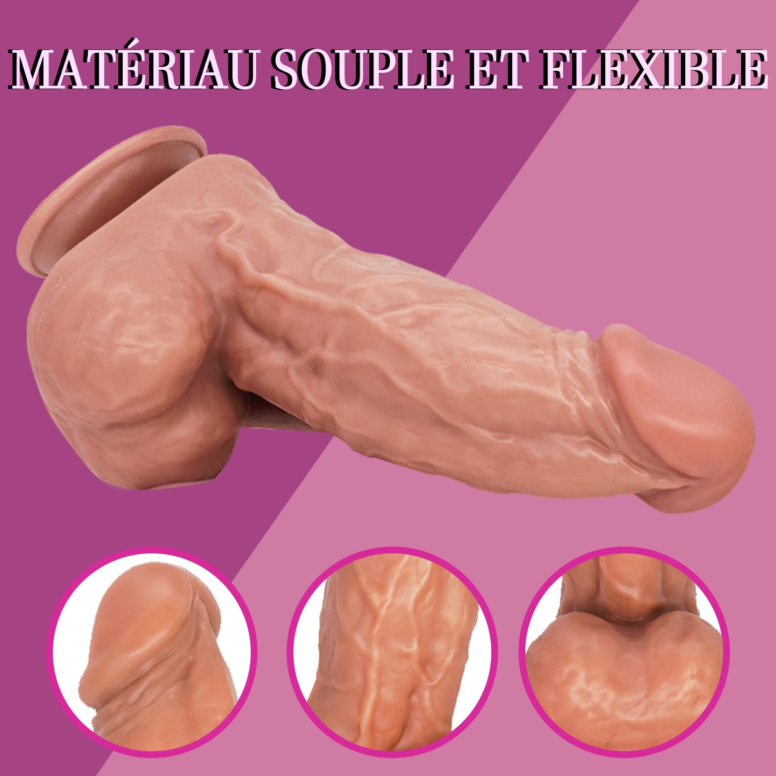 Dildo Sex Toys Sessuali per Donna 21.5*6cm Dildo Realistico Pene Finto per Donne Silicone e Forte Ventosa Dildi Classici Plug Anale Sex Toy per Uomini Sexytoysys Donna Dildos Anali XXL per Coppie(XXL)