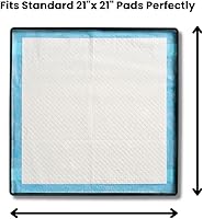 Vista 7 de Little Wolves Bandeja para orinal para cachorros, 22 x 22 pulgadas, bandeja de entrenamiento resistente a desgarros de servicio pesado