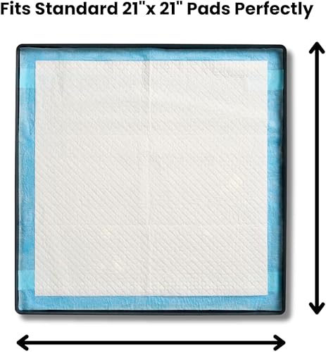 Miniatura 7 de Little Wolves Bandeja para orinal para cachorros, 22 x 22 pulgadas, bandeja de entrenamiento resistente a desgarros de servicio pesado para