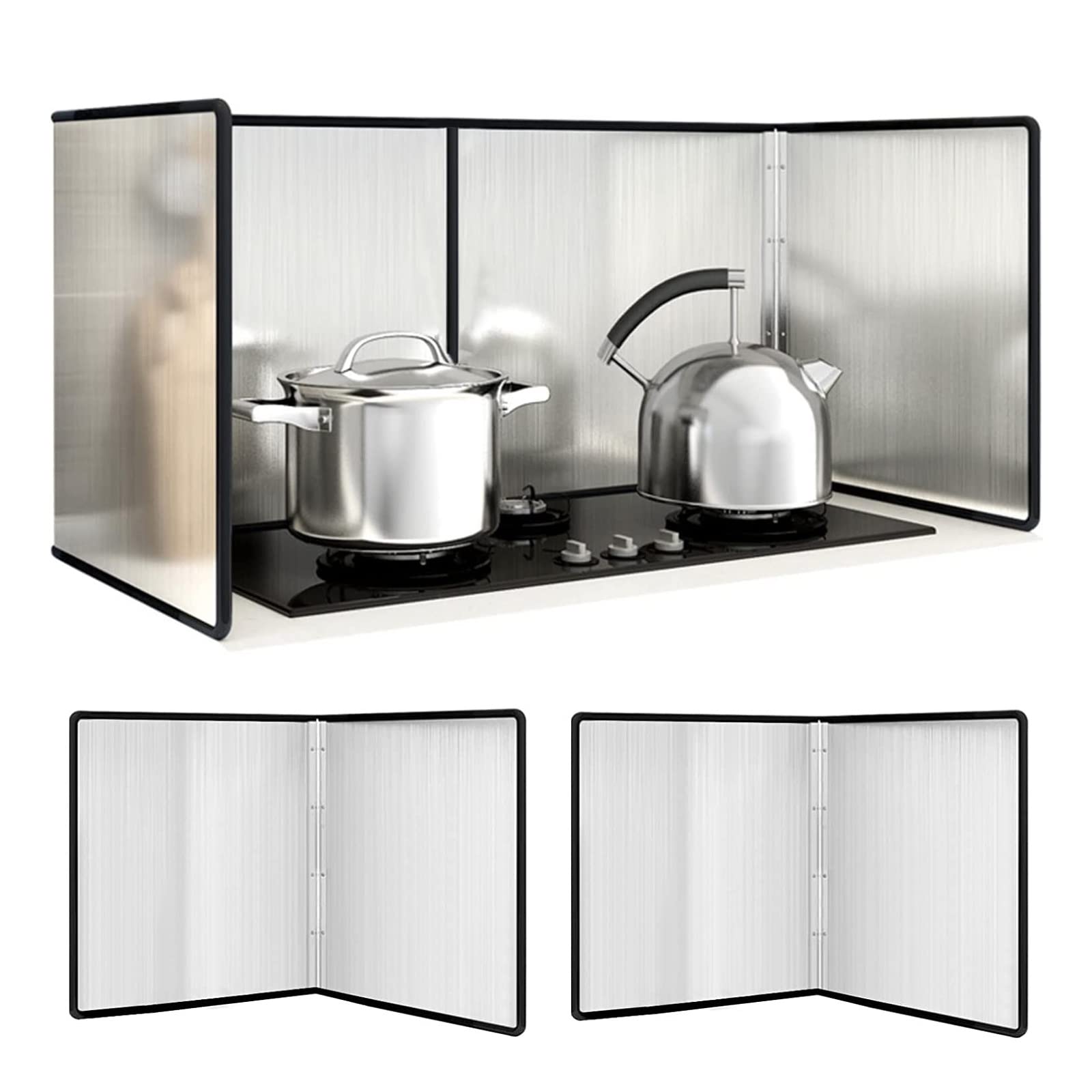 Protection anti-éclaboussures pliable acier inoxydable 50x50cm écran anti-projection cuisine