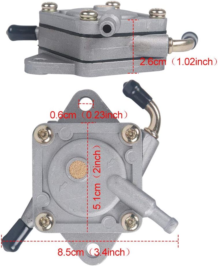 HIFROM Fuel Pump Replacement for Club Car Gas Golf Cart DS & Precedent 1984 UP 290FE 350FE Kawasaki Engine Replace 1014523 S 5136 FP002