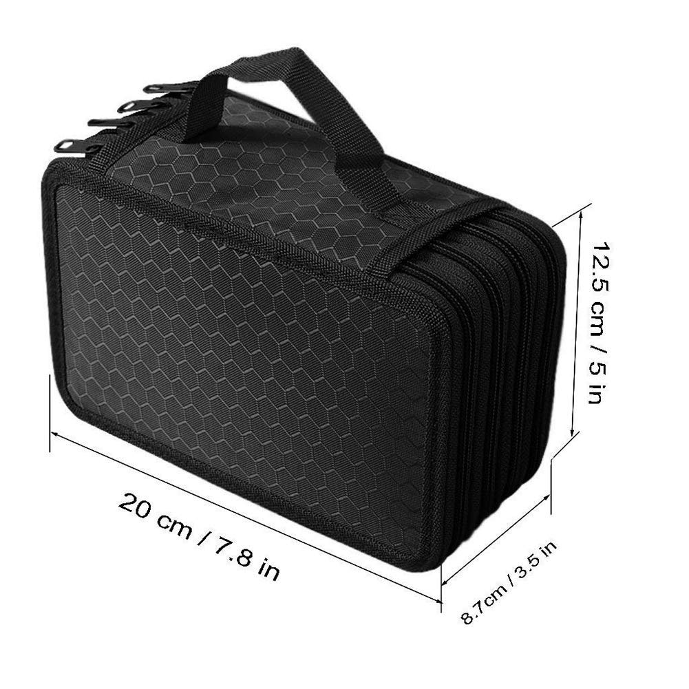 ToWinle Super Large Capacity Pencil Case 72 Slots, Coloured Pencils Holder, Student Stationary Case - Image 3