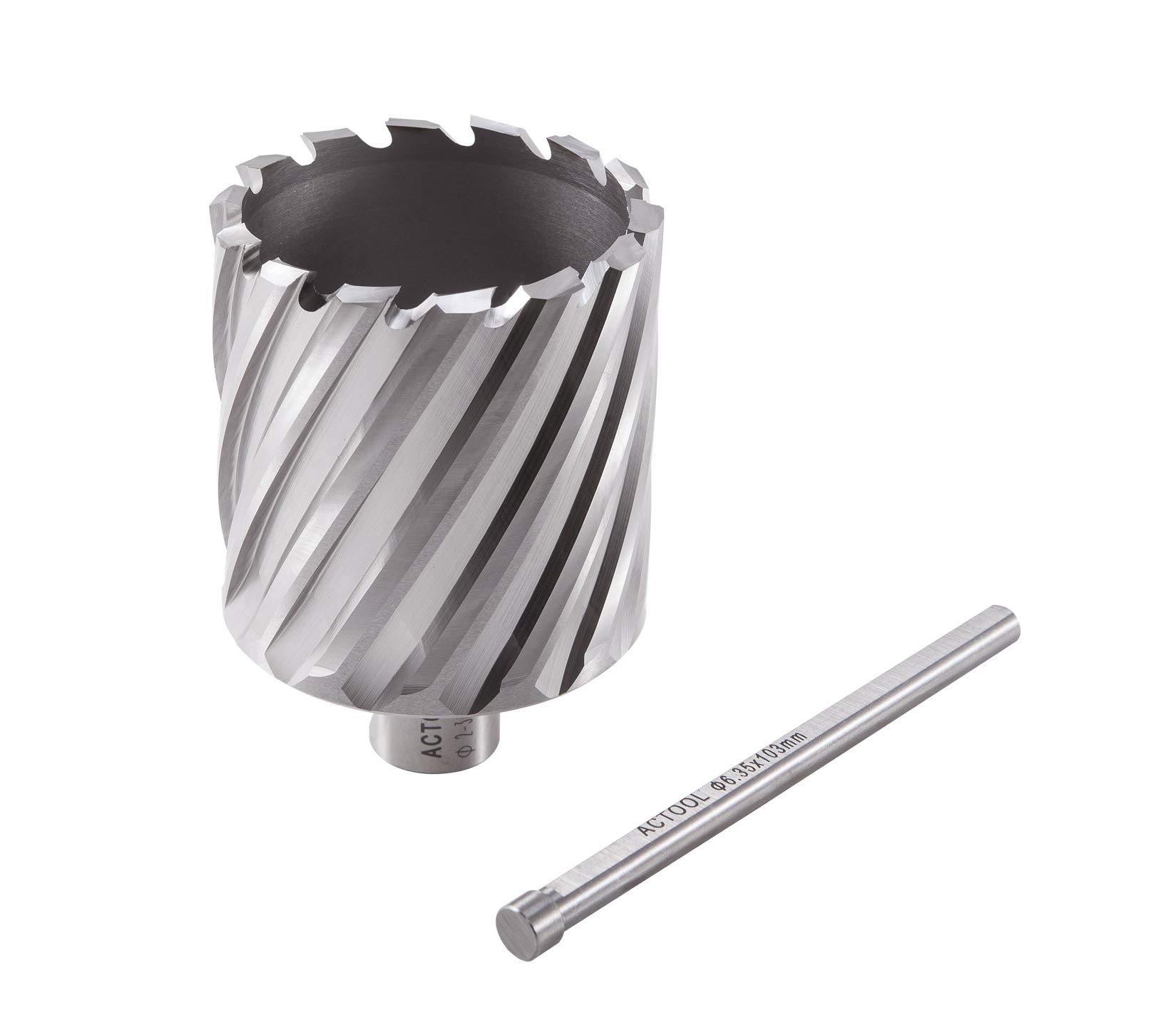 Cortador de anulares HSS de 2 3/8 pulgadas de diámetro x 2 pulgadas de profundidad de corte