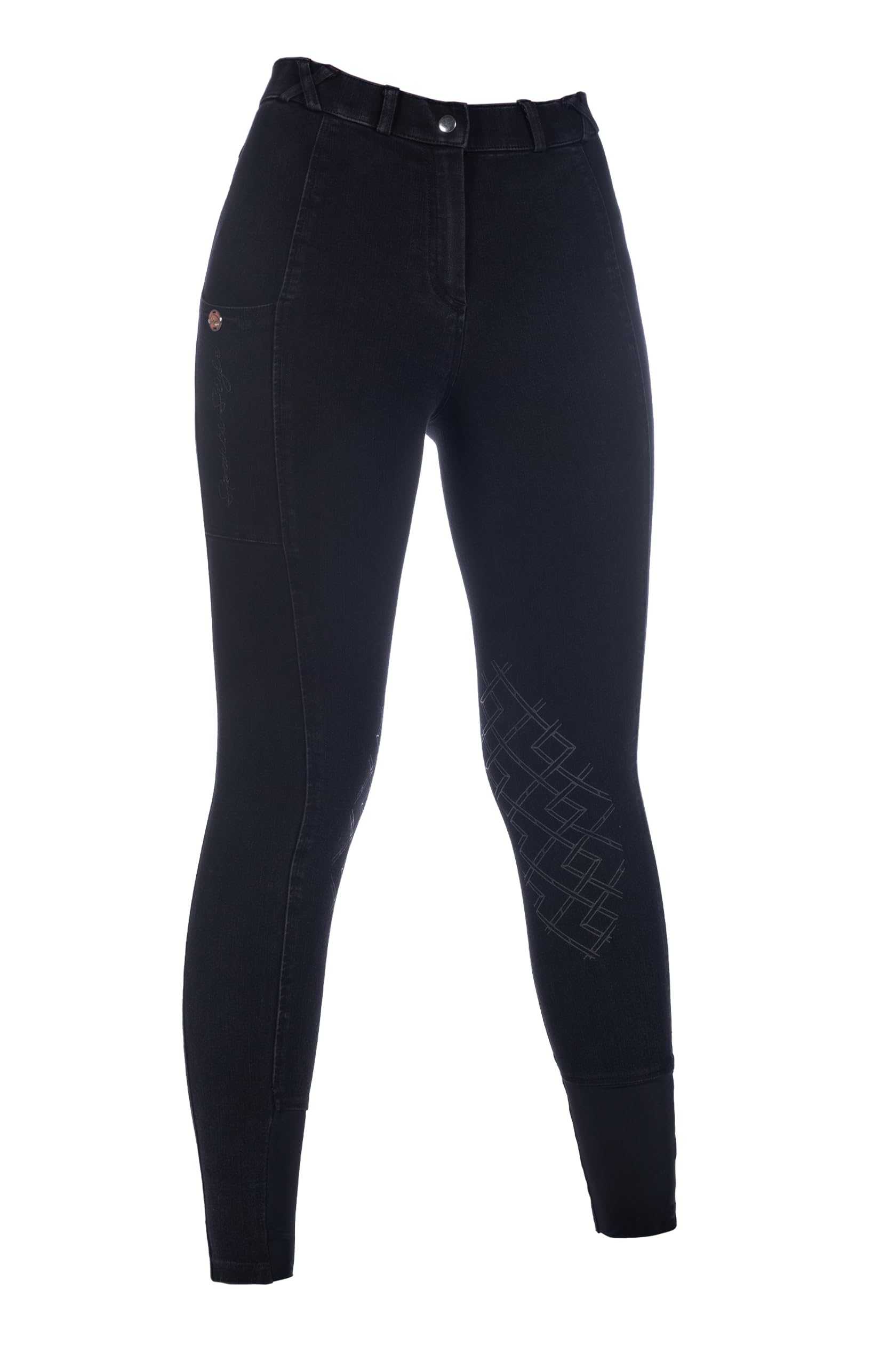 HKM Damen Hose Harbour Island Denim Silikon-kniebesatz