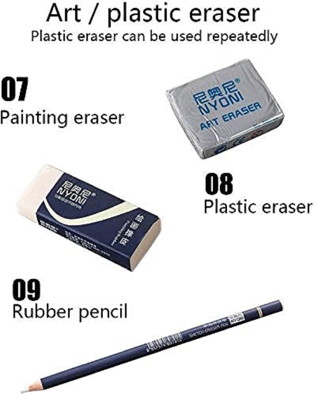 Elvana Professional 29-Piece Drawing & Sketching Pencil Kit – Charcoal Pencils, Sharpener, Paper Blenders, Extender & Durable Metal Case 4