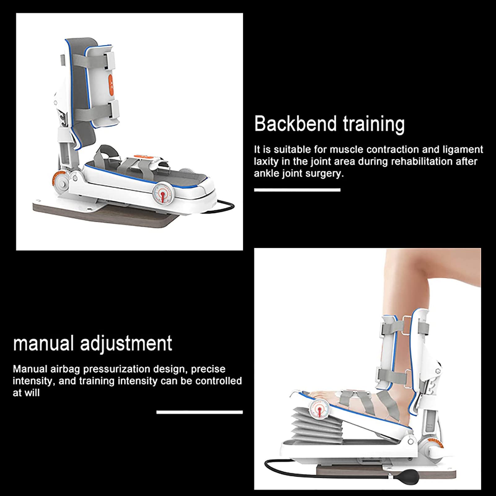 Soporte para pie caído, Entrenamiento de rehabilitación de Tobillo, órtesis de pie caído, Terapia de corrección de Estiramiento estático, rigidez e incapacidad