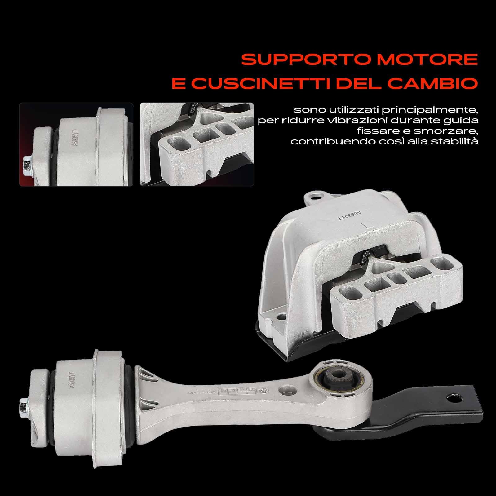 Frankberg 1x Supporto motore posteriore + 1x Supporto trasmissione | cambio manuale; 1J0199851AA; Compatibile con: New Beetle 1C1 9C1, B.o.r.a 1J2, Golf IV Variante 1J5, A3 8L1