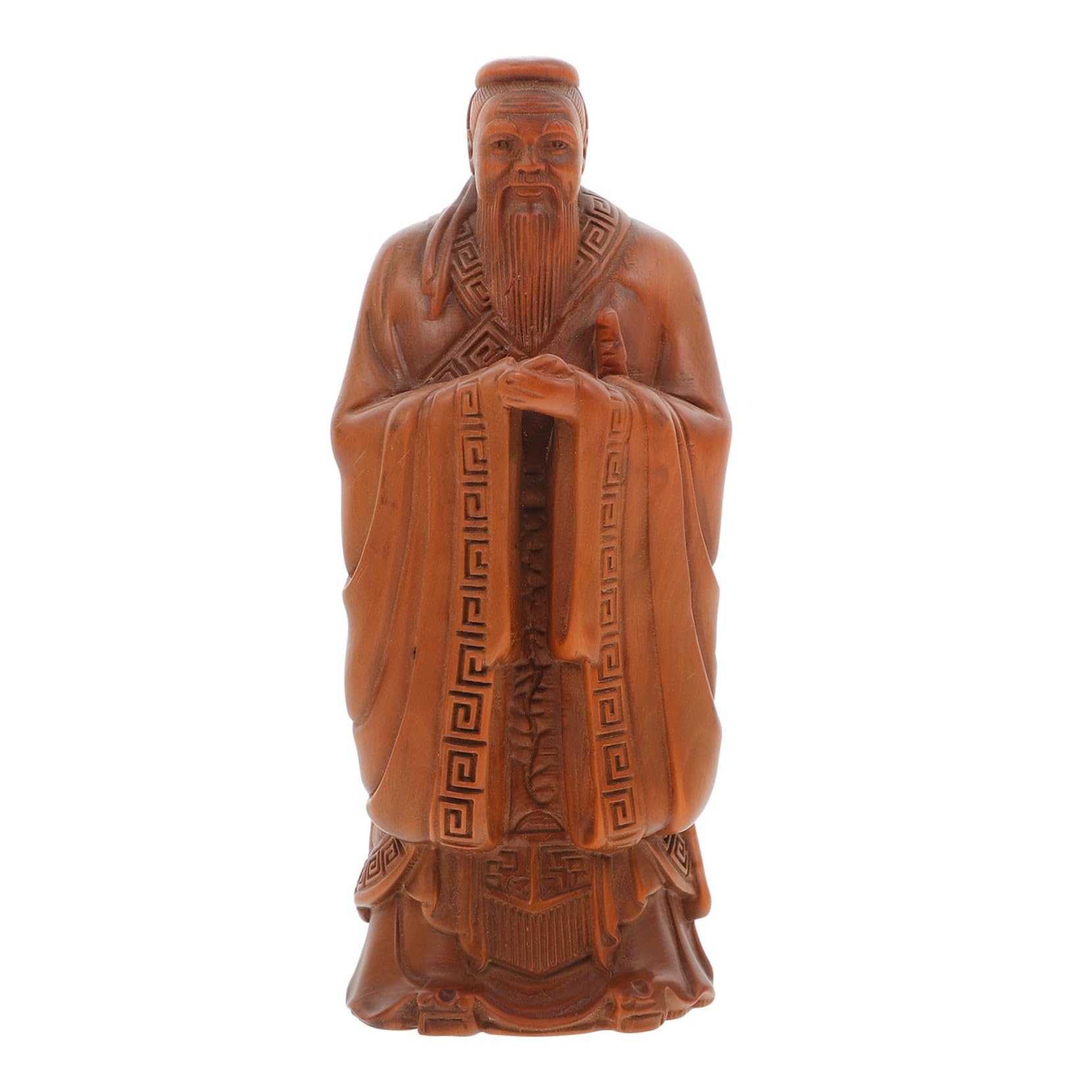Statue de Confucius en bois, cadeau culturel ideal et ornement traditionnel chinois de prestige