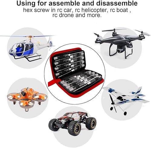 Vista 7 de Kit de herramientas Rc Kit de reparación de destornillador hexagonal para RC Coche Barco Multirotors Modelos de equipos eléctricos