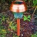 Sogrand 6pcs-Pack White/Blue Dual LED Solar Lights Outdoor,Glass Lens Copper Finish,Solar Light,Landscape Lighting,Solar Pathway Lights,for Lawn,Patio,Yard,Walkway,Driveway,Pathway,Garden,Landscape