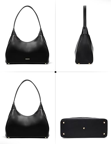 Miniatura 3 de molshine Bolso de mano Crescent de cuero genuino, bolso de hombro Hobo, bolsa de axila, bolso de mano de fiesta para mujer modelo