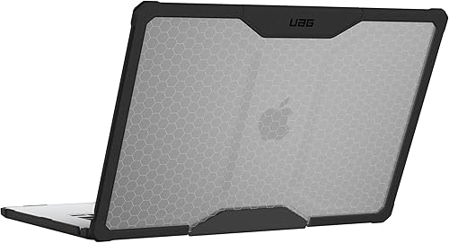 Miniatura 5 de UAG - Funda protectora para MacBook Air de 15 pulgadas 2023 M2 A2941 Plyo IceNegro, translúcida transparente y resistente con agarre táctil URBAN
