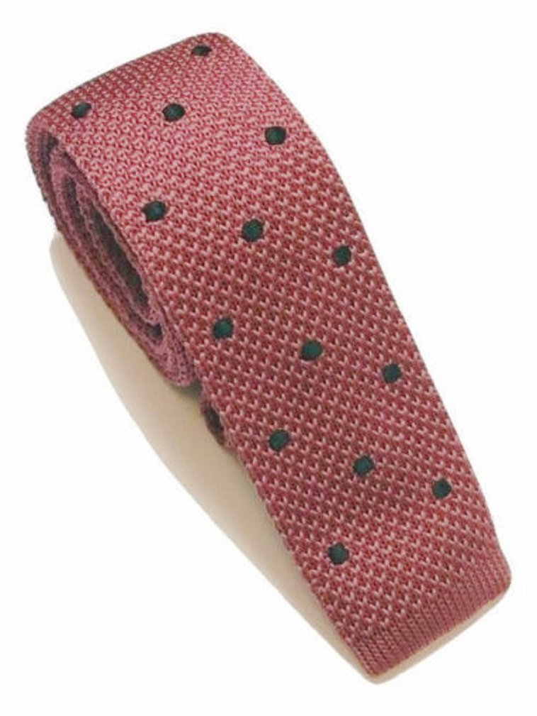 L&L® Men's Fashion Polka Dot Knit Knitted Tie Slim Skinny Woven