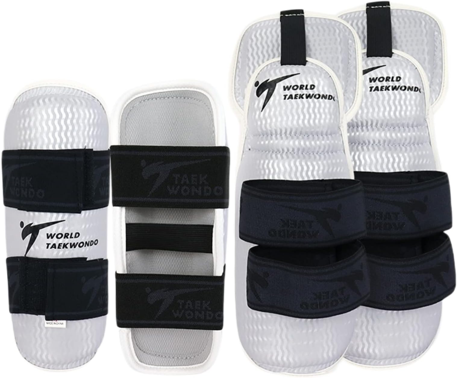 Taekwondo Shin Protector Forearm Elbow Arm Guards, WT MMA Martial Arts Boxing Kickboxing Karate Sparring Muay Thi Training Match Gym School Academy for Men Women Kids