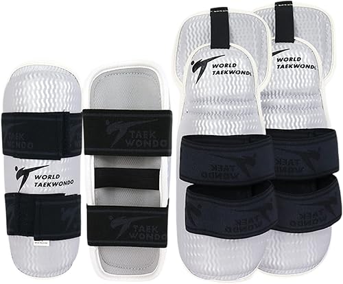 Wonzone Espinilleras de Taekwondo para antebrazo, codo y brazo, WT MMA artes marciales, boxeo, kickboxing, karate, sparring, Muay Thi, entrenamiento disponible en Yaxa Venezuela