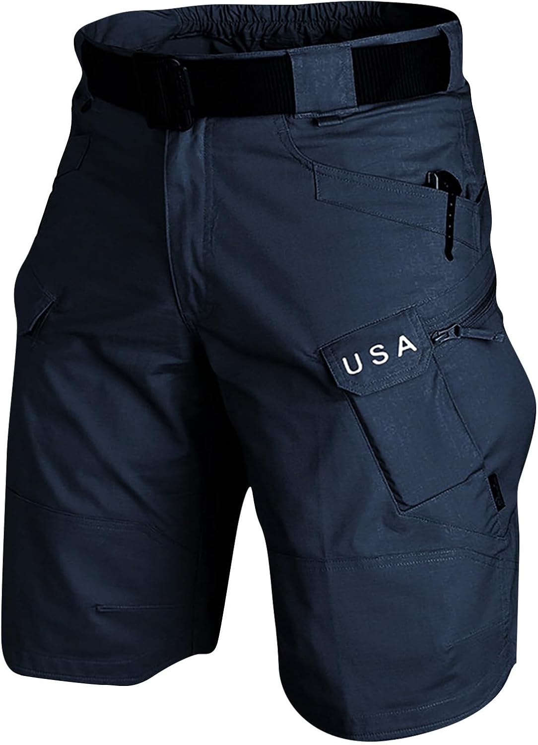 WENKOMG1 Mens Cargo Shorts 4th of July Outdoor Tactical Shorts Patritotic Printed Military Shorts with Multi Pockets