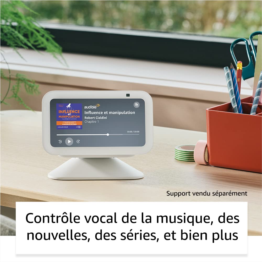 Echo Show 5 (3e génération) | Anthracite, pack de 2 + Tapo L530EA ampoule connectée LED (E27), Fonctionne avec Alexa - Kit de démarrage Maison connectée