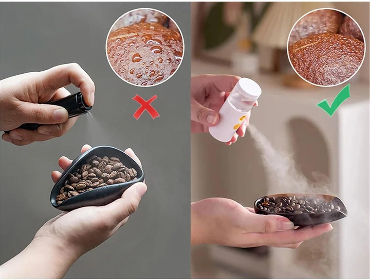 Grinding Static Reducer SearchPean Sprayer Waking Coffee Beans Elimination Powder Residue Cleaner Rechargable(2PCS White)