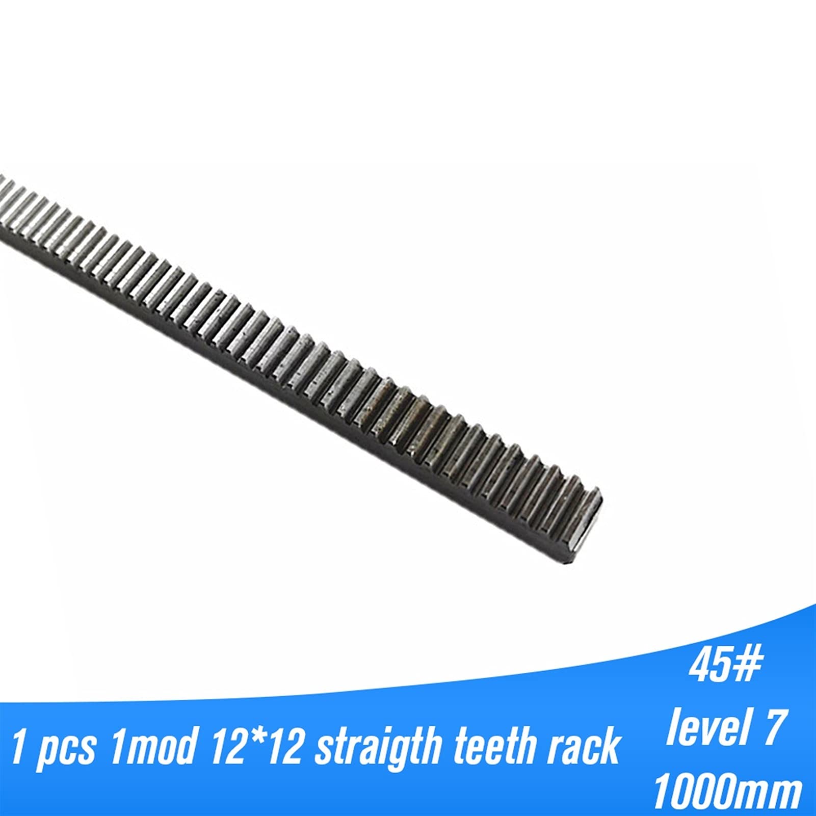 TMP1105 1Mod 12x12x1000mm Spur Gear Rack 1M Gear Zipper Precision CNC Rack (Straight Teeth) Toothed Rack