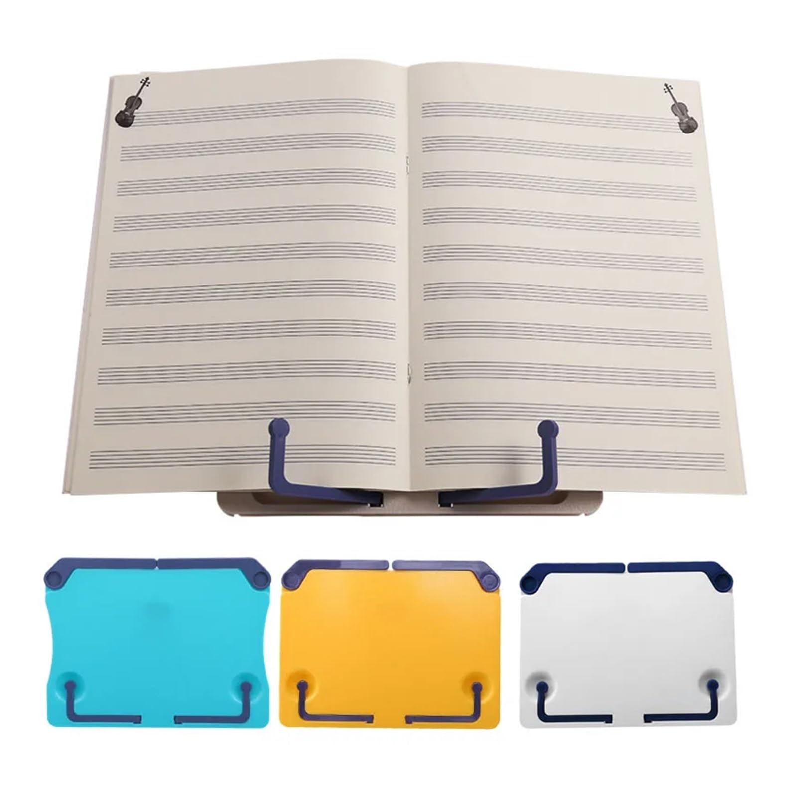 Atril de Lectura Portable Reading Stand Books Recipe Shelf Folding Holder Cookbook Organizer Bookend for Music Score Tablet