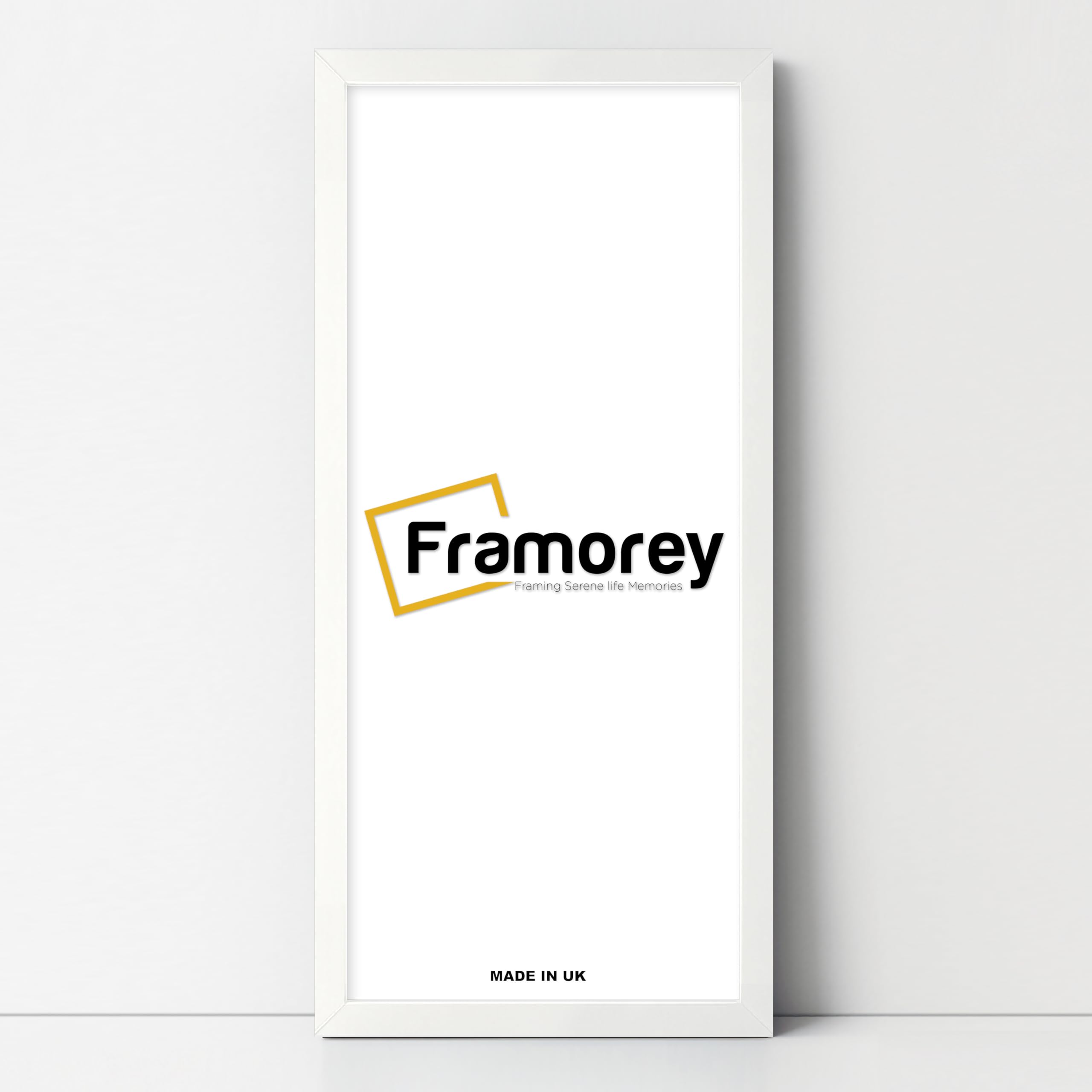 FRAMOREY White Wood Effect Panorama Style Picture Frame, 16x5 Inch Size Wall Art Hanging Photo Frame, Home Decor