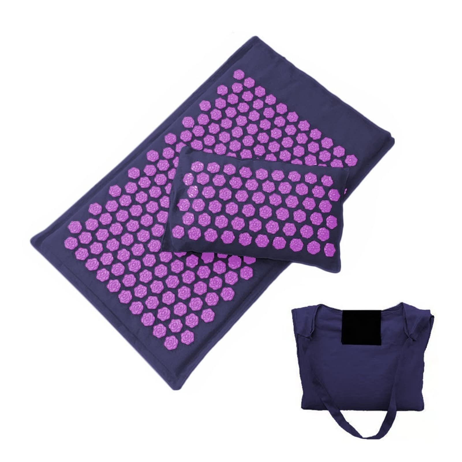 Cojín De Masaje GetInfit acupresión Estera Cabeza Cuello de Espalda Masaje Almohada Almohada Yoga Estera Naturaleza Lino Masaje Masaje de Palma Yoga Estera Cojín De Masajes (Size : Brown Pad)