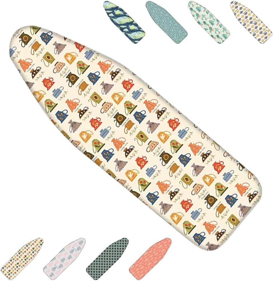 Ironing Board Cover and Pad 36x12 39x14 43x13 48x15in Iron Board Replacement Cover with Padding Cotton Iron Board Cover Standard Size(Yellow2,48x15in(120x40cm))
