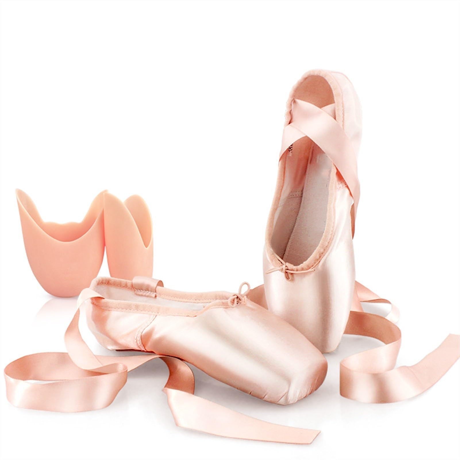 Chaussure de Ballet,Demi Danse Chaussures Filles femmes femmes de ballet professionnel chaussures chaussures satin ballet chaussures avec rubansProfessional ballet pointe chaussures filles femmes(Pink