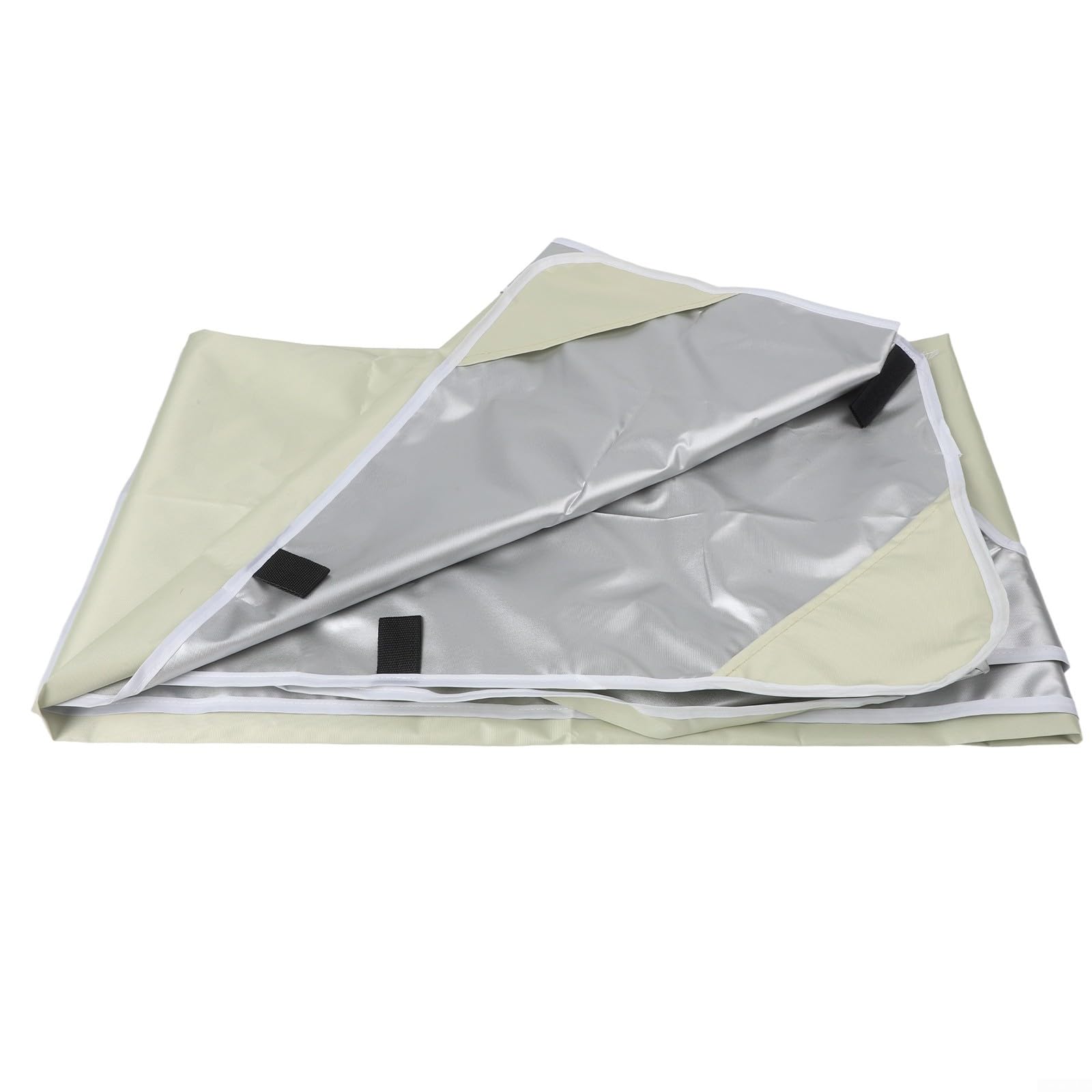 Replacement Cover for 3-Seat Garden Swing, 210D Oxford Cloth Rain Canopy Roof, 164x114x15cm Outdoor Awning with 4 Reinforced Corners, Dirt-Resistant and Easy Clean(Beige)
