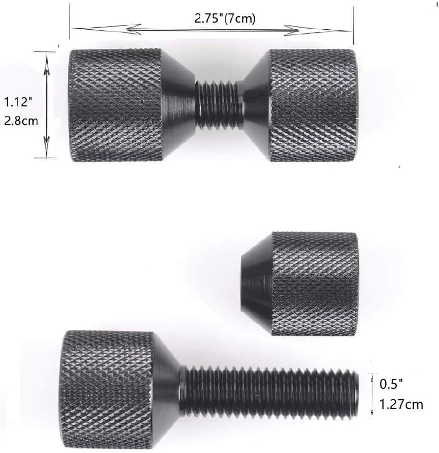 1-1/8" Two Hole Pins Pipe Fitter 6061 Aluminum Lightweight Construction 2 Hole Pins for Pipe Fitting with Anodized Oxide Finish Black 8PCS