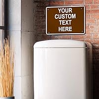 Vista 18 de Cartel de aluminio resistente a la intemperie de varios tamaños, personalizable con texto en inglés