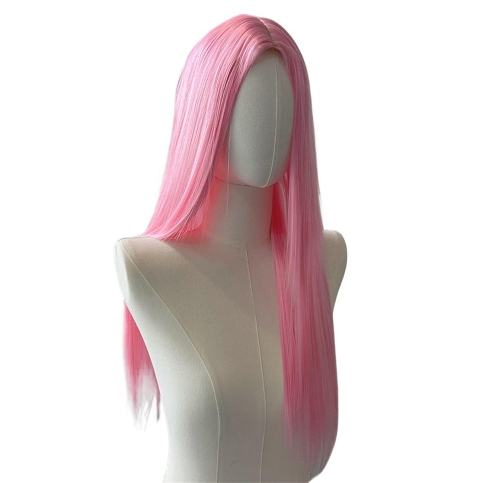 XUJUAN-0227 Women Wig Ladies' Mid Length Straight Hair Wig, Suitable For Daily And Party Use(Pink)